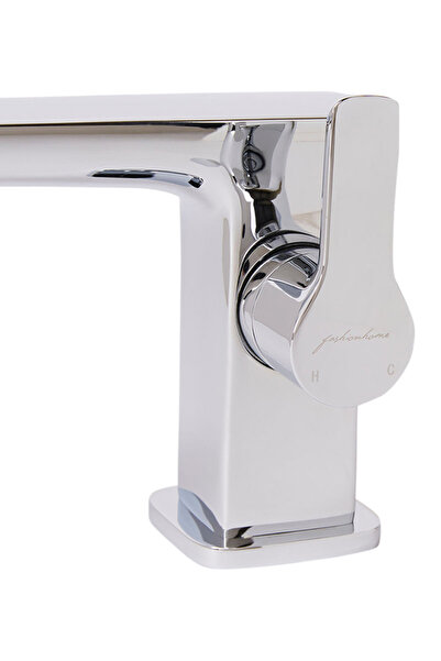 Raffine Side Rotating Lever Wash Basin Mixer Silver