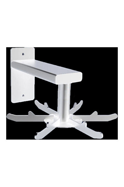 Raffine خطاف دوار فردي لتخزين المطبخ مثبت على الحائط من الألومنيوم باللون الفضي