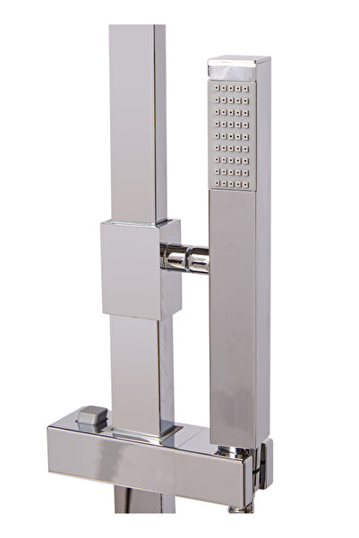 Raffine Brass Round Shower Mixer Silver