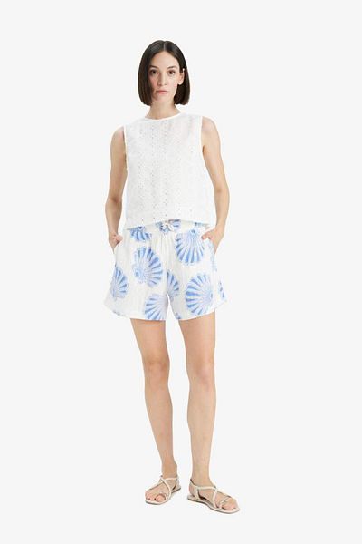 DeFacto New Season Regular Fit Crew Neck Brode Sleeveless Blouse