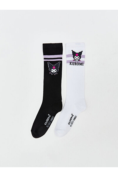 LC Waikiki Kuromi Patterned Girl's Knee Socks 2 Pack