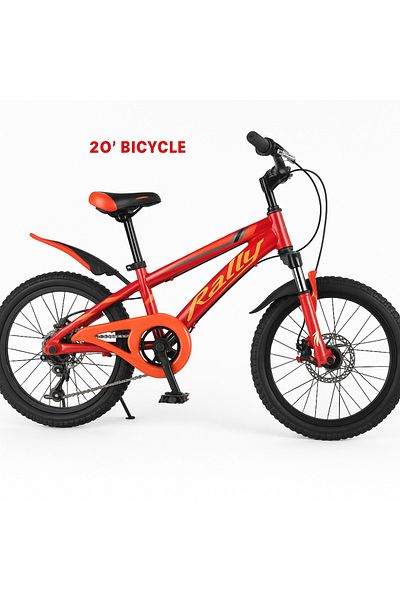 rexa 20-Inch Rally Kids Mountain Bicycle with Dual Suspension and Disc Brakes