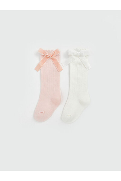 LC Waikiki Yeni Sezon Kız Bebek Diz Altı Soket Çorap 2'li
