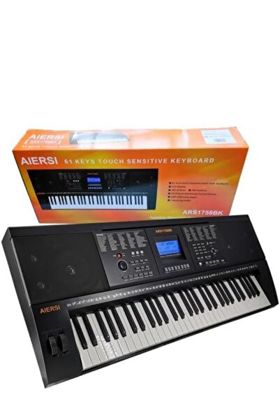 Aiersi 61 Keys Touch Response Electronic Keyboard ARS1758BK