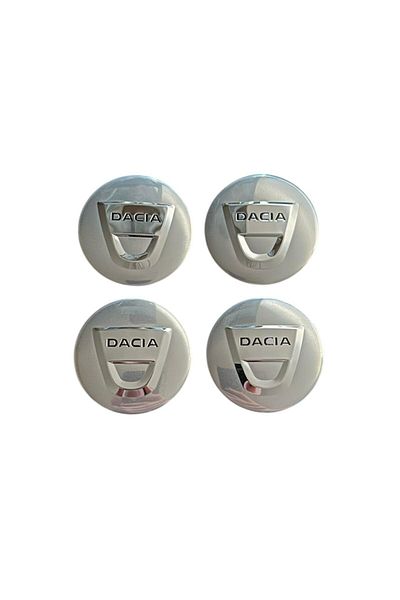 MAF Set 4 capace roti 56, 6mm Dacia argintii compatibil/inlocuitor janta aliaj