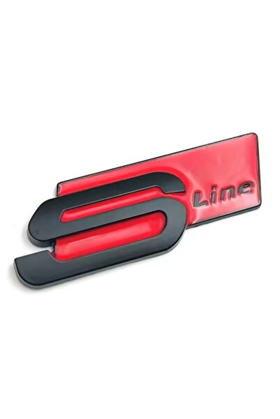 MAF Insignă metalică Sline pentru portbagaj spate Audi, roșu și negru