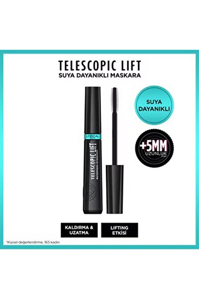 L'Oreal Paris Telescopic Lift Suya Dayanıklı Maskara