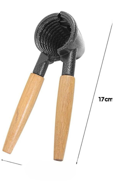 Single Nut Cracker with Wooden Handle Practical Nussknacker for Walnuts, Almonds, Hazelnuts