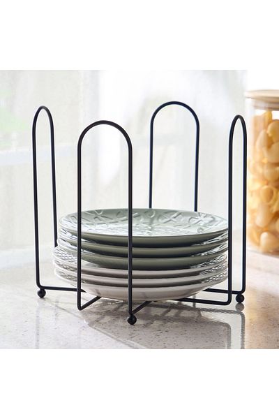 Home Box Ebony Dinner Plate Holder Rack