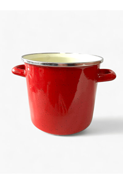 Emailul Medias Red enamel double pot for boiling milk with whistling system, 2L