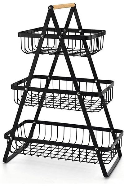 Türkiye 3-Layer storage rack, Fruit Storage rack, Vegetable Rack, Bread Display Stand for Kitchen, Fruit Bow