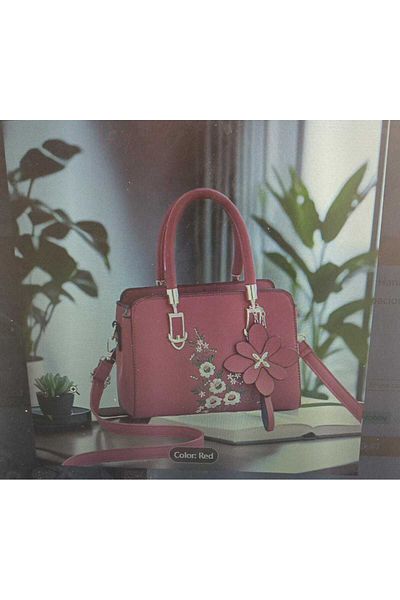 Other Floral Pattern Large Capacity Crossbody Handbag with Stylish Top Handle, Chic Pendant Decoration