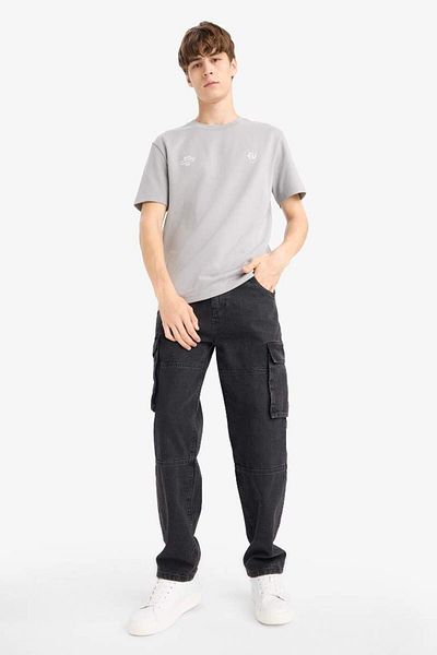 DeFacto New Season Regular Fit Crew Neck Printed Short Sleeve T-Shirt