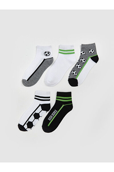 LC Waikiki New Season Patterned Boy's Booties Socks 5-Piece