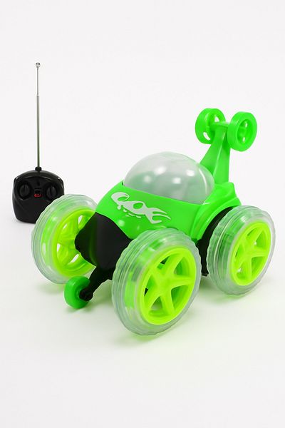 rexa 360° Stunt Rolling RC Car with Flashing Lights & Music – Green