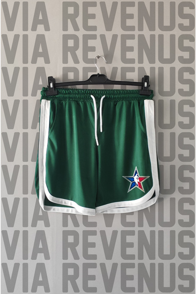 Vordevia Basketball Printed Jersey Sports Training Shorts with Piping Detail
