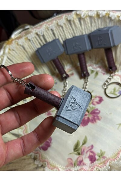 CreativeCraft Mini Thor Çekici Anahtarlık – 3D Tasarım Hediyelik