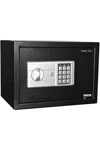 Generic Safety Tech Electronic Safe + Secret Numbers and Emergency Key 1"