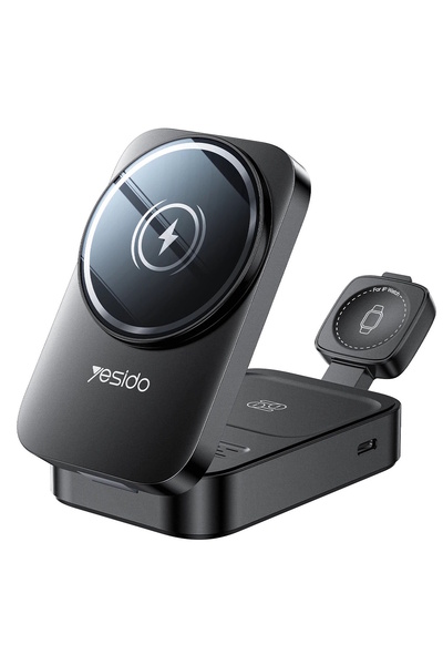 Yesido DS27 3in1 Katlanabilir iPhone Watch 15W Kablosuz Magsafe Şarj Destekli...