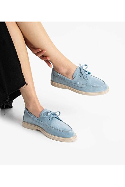 Mira style Lorobianaa süet deri detayı loafer bağcıklı günlük ayakkabı