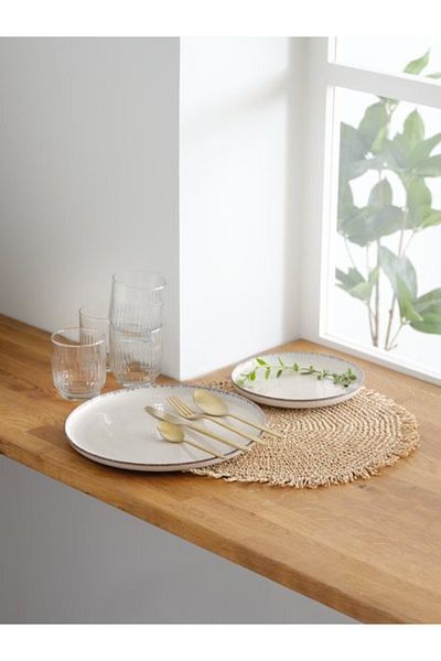 FERDUS Plate Ø19cm beige ceramic