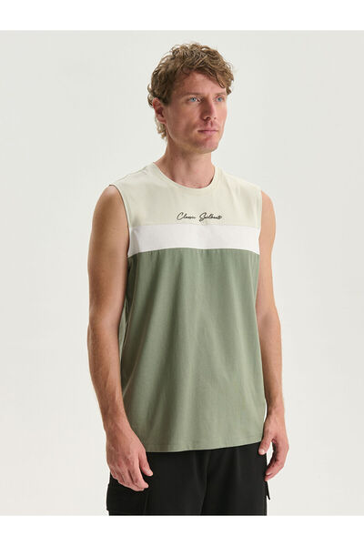 LC Waikiki Crew Neck Color Block Men's Sleeveless T-Shirt