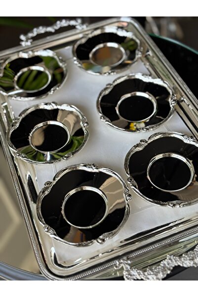 ABROZ HOME DESIGN Tulip Detailed Tea Plate 6 Pieces