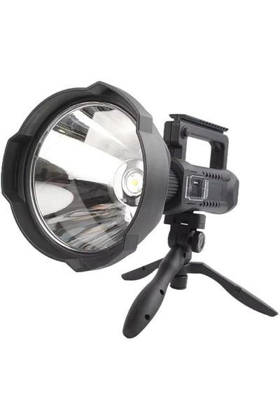 Tradeo Rechargeable LED Spotlight – Super Bright, 4 Modes, Tripod, Waterproof for Camping & Emergency Use