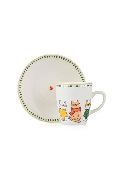 LC Waikiki LCW Baskılı 6 Kişilik Porselen Kahve Fincan Takımı 90 Ml (W5)