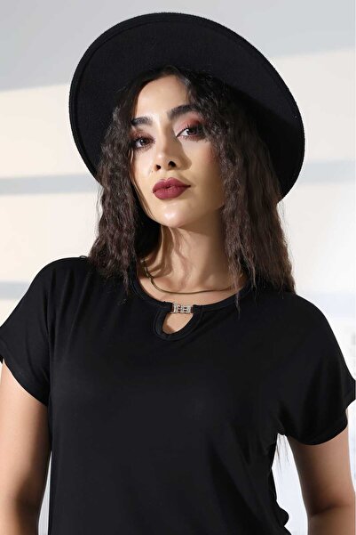 Modalüx büyük beden yakası taş detaylı