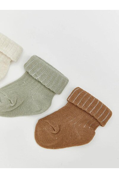 LC Waikiki LCW Baskılı Erkek Bebek Soket Çorap 3'lü (W5)