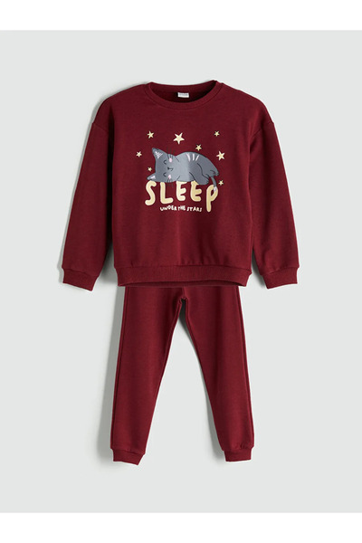 LC Waikiki Lcw ecobordo bicycle collar girl's pajama set