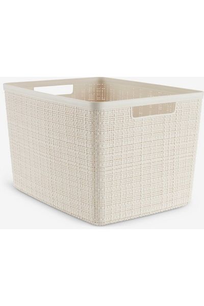 OEM JUTE basket 20L cream plastic