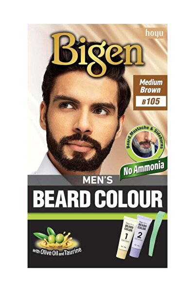 BİGEN Men's Beard Color Medium Brown 20gm+20gm