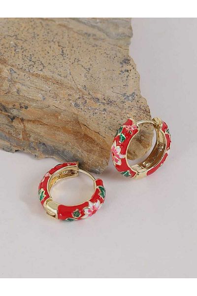 BRLKN Steel Enamel Hoop Earrings