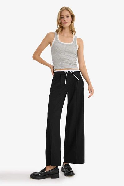 DeFacto New Season Wide Leg Pocket Detailed Regular Waist Wide Leg Trousers