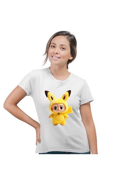 OEM Women's T-shirt Labubu Pikachu Pokemon
