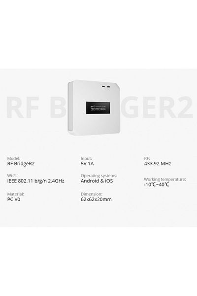 Sonoff RF BridgeR2 433 Smart Hub - RF BridgeR2