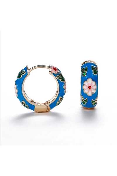 BRLKN Steel Enamel Hoop Earrings