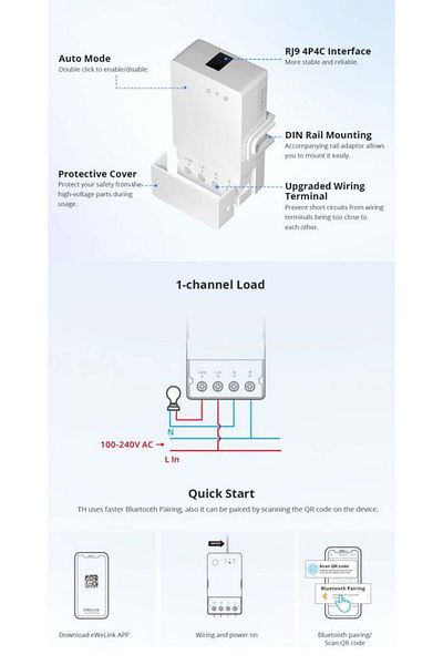 Sonoff THR316 - Origin Smart Temperature and Humidity Monitoring Switch