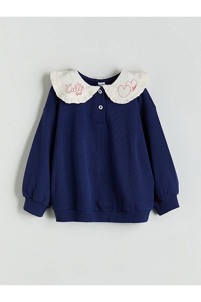 LC Waikiki |   Baby Collar Girl's Sweatshirt and Sweatpants