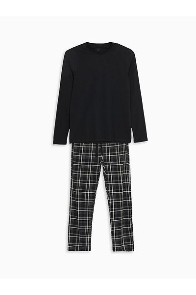 LC Waikiki Lc waikikiblack standard mold men's pajama set