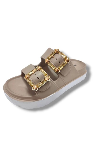 AKINAL E474.Z.0000-25 شبشب نسائي بإبزيم ذهبي من إيفا