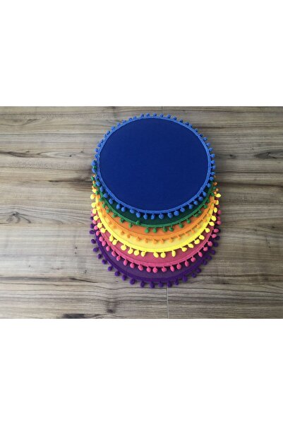 trendyuvamev tekstilürünleri KARIŞIK RENKLİ PONPONLU SUPLA 33 CM (MDF DAHİL) ...