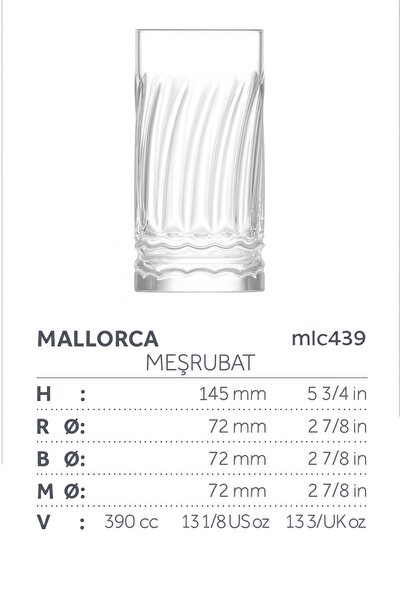 NOBLEev Lav Mallorca 6" Soft Drink & Glass