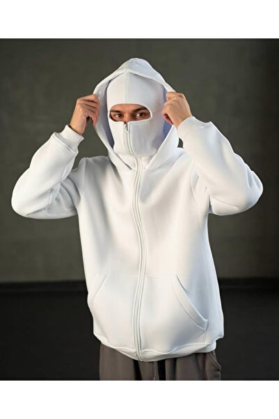 Genel Markalar Style Vers Balaclava Tam Fermuarlı Kapüşonlu Maske Kapüşonlu