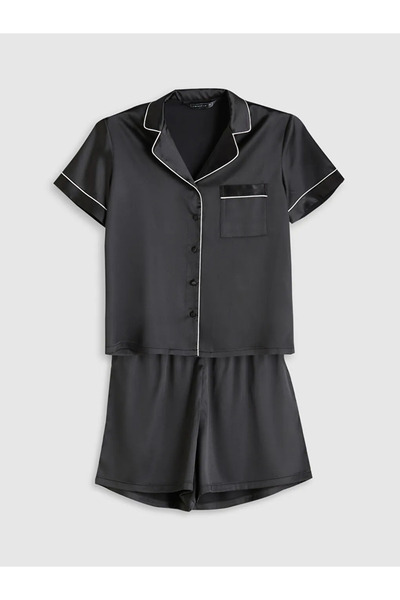 LC Waikiki Lcw dreamsiyah shirt collar women's shorts pajama set