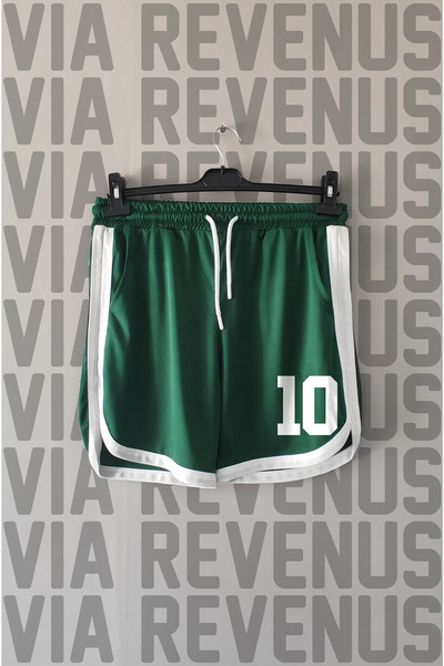 Vordevia Number 10 Printed Jersey Sports Training Shorts with Piping Detail