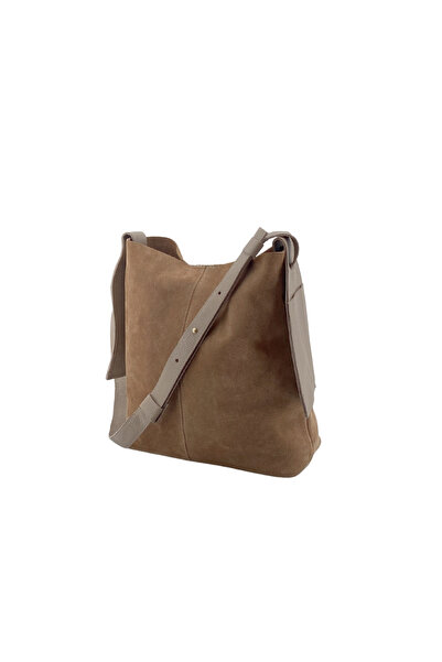 Hobby 26013s Hakiki Süet Deri Kadın Omuz Çantası