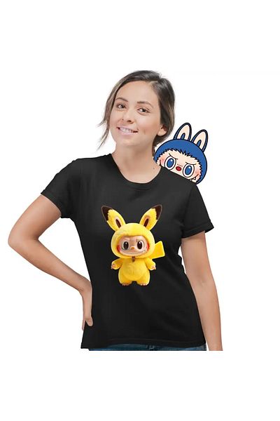 OEM Women's T-shirt Labubu Pikachu Pokemon